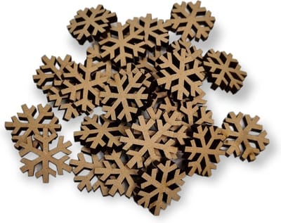 Sneeuw vlokken gemaakt van Mdf - Knutselen - 100 stuks - 4,2mm dik - 2 cm hoog