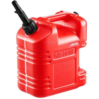 VEVOR Brandstofjerrycan, 9,5 L, Benzinejerrycan Met Schenktuit en Transparante Schaalverdeling, Max. Debiet 15 L/Min, Vloeistofcontainer voor De Meeste Auto'S, Motoren, Atv'S en Utv'S, Rood, 1 St.