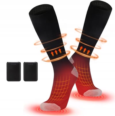 Elektrische Sokken - Verwarmde Sokken - Skisokken - One Size - Unisex - 3 Warmtestanden - Oplaadbaar - Thermosokken- Zwart