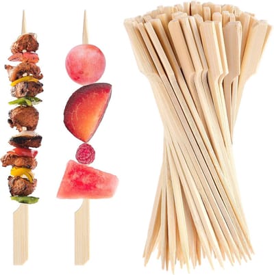 Houten Satéstokjes van 15 cm - 100 Stuks voor Cocktails, Appetizers, Barbecue en Fondue