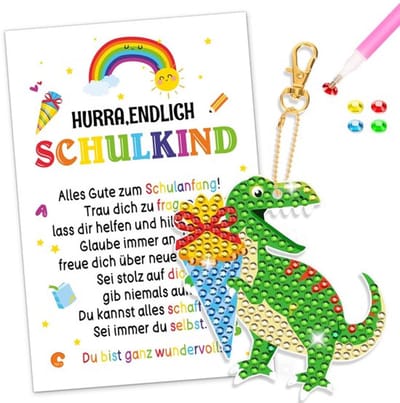 Dailygoods- Schooltas - Eerste schoolcadeau jongens - Dino ontwerp