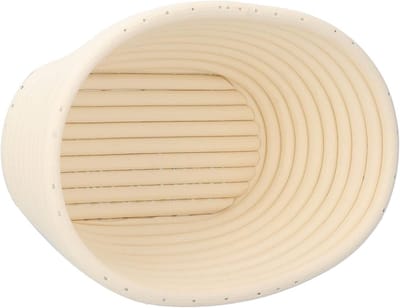 Broodgistingsmand - Bakmand - Brood Bakken - Handgemaakt Uniek Design - 21 x 14 x 8cm - Gebroken Wit