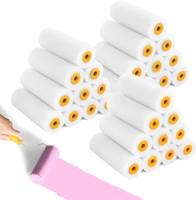 Verfroller van 10 cm, 30 x Schuimrollen, Hoge Dichtheid Verfroller voor Meubelverf en Decoratie, Ideaal voor Thuisgebruik