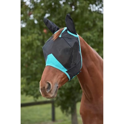 Anti-vliegenmasker voor paarden Weatherbeeta en maille fine avec une couverture oreilles Comfitec Deluxe