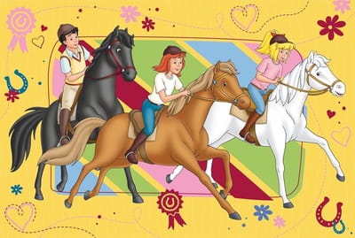 Kinderpuzzel 200 stukjes - Legpuzzel paarden - Educatief spel - Graspap materiaal - 432 x 291 cm - Meerkleurig