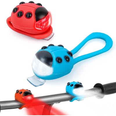 GELLDG Kinderstepverlichting - 2-pack - Kinderfietsverlichting - LED-rugzakverlichting - Drie lichtstanden - Verbeterde veiligheid - Perfect geschikt voor kindersteps, wandelstokken of rugzakken