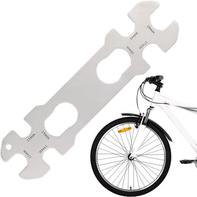 Naafsleutel Fiets - Wielnaaf Gereedschap - Fietsreparatie - Roestvrij Staal - 20x5cm - Zilver