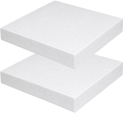 Piepschuim vormen - vierkant - 2x - 20 x 20 x 3 cm - styropor hobby / DIY vorm - basis knutselfiguren
