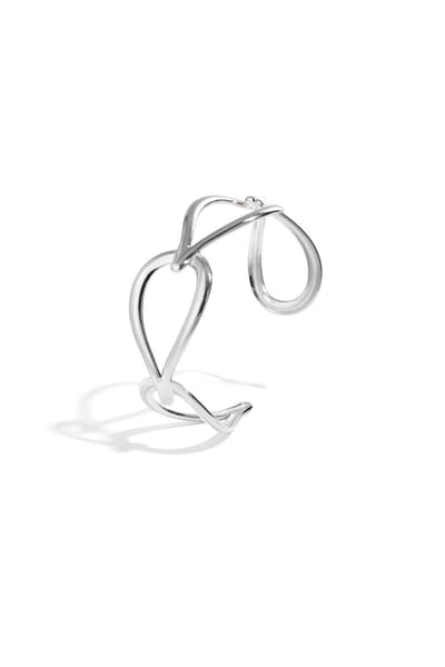 Bangle met open druppels - Zilver - Roestvrij staal - Verkleurt niet - Cadeau - Goudlief.nl