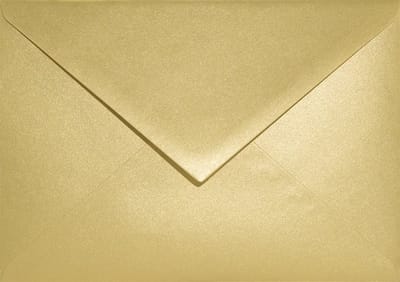 Metallic (parelmoer) gouden enveloppen A6 - 114 x 162 mm - 25 stuks - NK natgelijmde - 110 gram - Sirio Pearl - Netuno