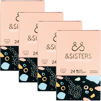 &SISTERS – Inlegkruisjes very light – Ademend –  4 pak – Dagelijks gebruik - Biologisch katoen