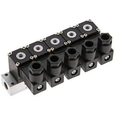 5x3/2 M5 NC Magneetventiel 24V DC -0.95-8bar/-13.2-112psi Airtec