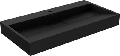Mexen Ava opzetwastafel van composiet 1/O 90 x 46 cm, zwart - 23019071