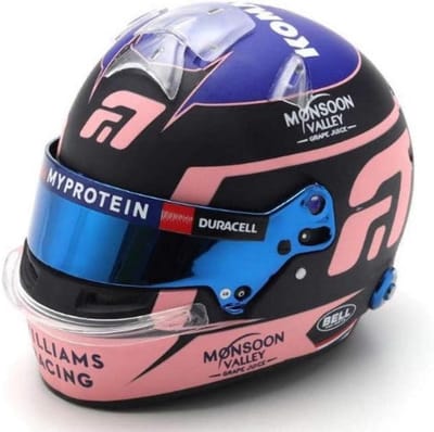 1/5 Schaal Formule 1 Mini Helm - 15 cm Race Auto Model voor Volwassenen - Inclusief Display Case