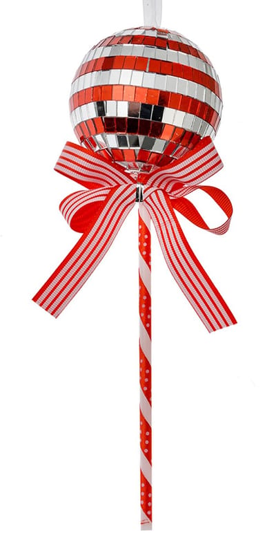 Clayre & Eef Kersthanger Lolly Ø 9x25 cm Rood Kunststof