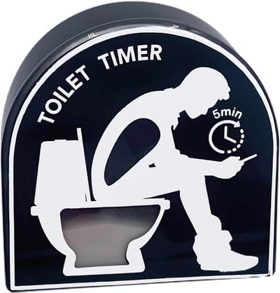 Toilet Timer - Originele Zandloper voor Toiletten en Badkamer - 5 Minuten Tijdwaarnemer - Leuk Cadeau voor Kinderen en Volwassenen - Snelle Oplossing met Zuignap - Vaderdag Idee