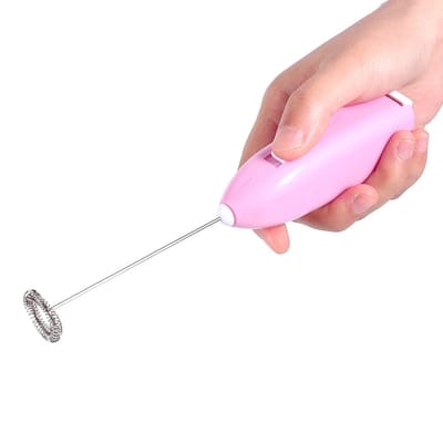 Store_7 - Melkopschuimer - Handheld melkopschuimer - Krachtige elektrische opschuimer - Roze - Cappuccino maker - Voor koffie en chocolademelk