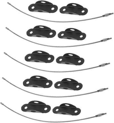 Möbel Sicherung - Kippschutz Set - Kindersicher - Einfache Montage - 5 Sets - Zwart