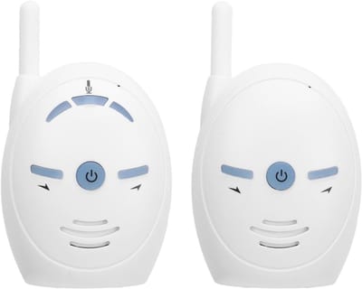 Digitale Kindermonitor - Babyfoon Geluid - Babykamer Bewaken - Tweerichtingscommunicatie - 200 Meter Bereik - Wit