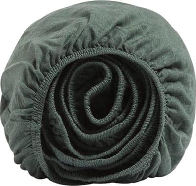 Yumeko hoeslaken jersey pine groen 180x210x30 - Bio, eco & fairtrade