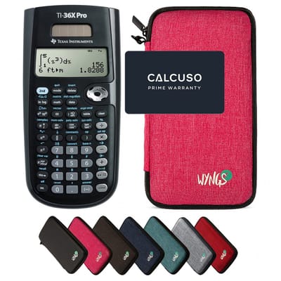 TI-36X Pro MultiView incl. WYNGS Beschermhoes Roze - Wetenschappelijke Rekenmachine - Basis Pakket