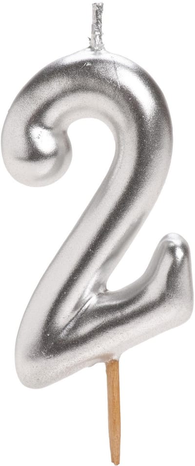 Dekora Silver Comic Birthday Candle - 2