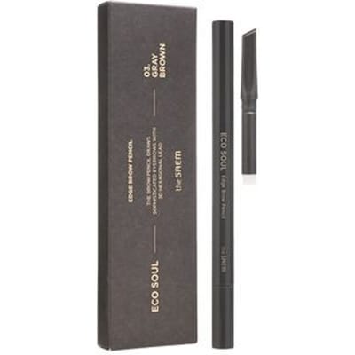 The Saem - Eco Soul Edge Brow Pencil Set - 3 Colors #03 Gray Brown