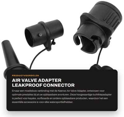 Dailygoods - Air Valve Adapter - Leakproof Connector - Geschikt voor opblaasbare boot - Ideaal voor surfboard - Eenvoudig te gebruiken - Inclusief ext...