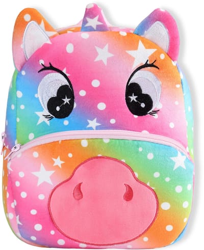 BoefieBoef Kinder Rugzak Rainbow Unicorn - Rugtas Peuter & Kleuter - Schooltas, Boekentas, Gymtas & Logeertas - Dierendesign (0-5 jaar) - Lichtgewicht, Wasbaar & Duurzaam - Jongens en Meisjes - Perfect Cadeau Verjaardag, Feestdagen & Opvang - Dieren