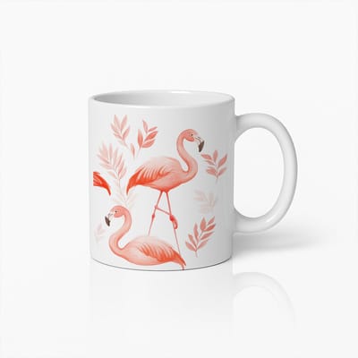 Elegante Flamingo Design Keramische Koffiemok – Stijlvol en Kleurrijk Drinkgerei