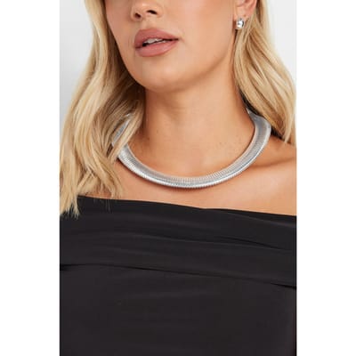 Yours Statement Chokerketting In Zilversize One Size