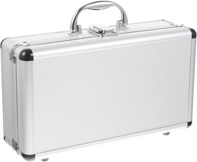 Aluminium Koffer met Hangslot voor Gereedschap en Reis, Geschikt voor Mannen en Vrouwen, Inclusief Schuimvoering (11.79 x 6.68 x 4.13 Inch)