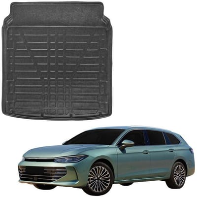 Kofferbakmat op maat - SCOUTT - Volkswagen Passat B9 (vanaf 2024) Pauze - Hoge dichtheid TPE - Verhoogde randen - Antislipoppervlak