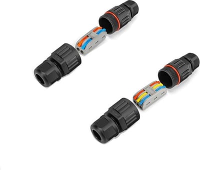 WiseGoods Premium LED Buitenverlichting Kabel Connector Waterdicht - Koppelstukken Buiten Verlichting Kabels - Waterproof - 1stk