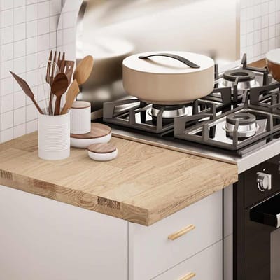 vidaXL - Keuken - werkblad - rechthoekig - 40x63,5x4 - cm - massief - eikenhout