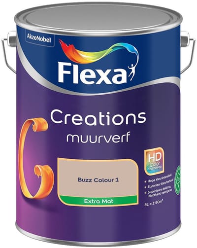 Flexa - Creations Muurverf Extra Mat - Buzz Colour 1 - Mengverf - 5 L