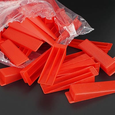 JGS Premium - Tile levelling system wedges 200 stuks - Herbruikbare kunststof levelling wiggen voor vloer en tegel - Verstelbare tegelnaad hulp tool