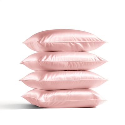 4x Zijden Kussensloop 60x70cm Roze Hotelsluiting 19 Momme - Kussensloop set - Luxe Silk Kussensloop 100% moerbei zijde - Zijde kussensloop - Silk Heaven - 60x70cm (standaard) / Hotelsluiting