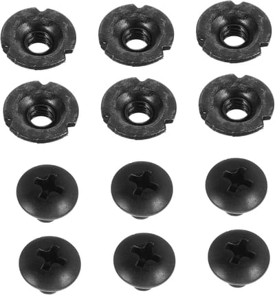 Rolschaats Schroefset - Reparatieset Skate - Schoenen Repareren - Universele Pasvorm - 09 x 08 cm - Zwart