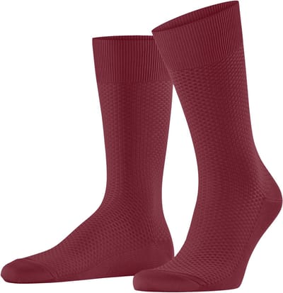 FALKE Tiago Special Edition fijn lichte glans fil d'Ecosse katoen Sokken heren rood - maat 41-42
