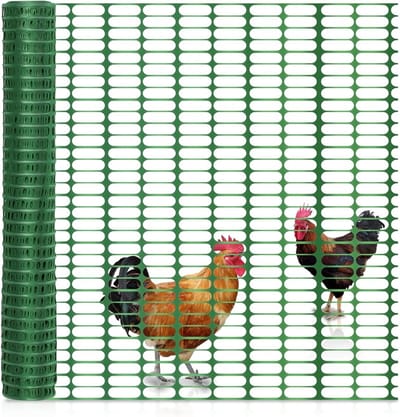 veiligheidsnet kunststof, 1 x 50m, groen, afrastering bouwhek waarschuwing net vangnet wild hek vangnet waarschuwing hek, afrastering net bouwplaats net bos afrastering veiligheidsnet