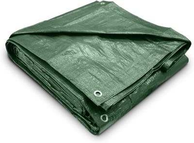 Groen Zeil - Afdekzeil PE Plastic - Bescherming Tuinmeubelen - Waterbestendig UV-behandeld - 2.7m x 3.5m - Groen