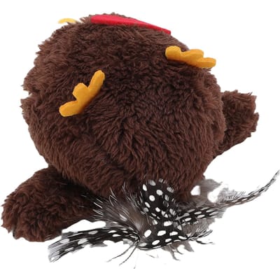 Jouet pour animal de compagnie en peluche d'oiseau Capteur de mouvement Tactile Son Confortable Interactif Oiseau battant Jouet pour chat black