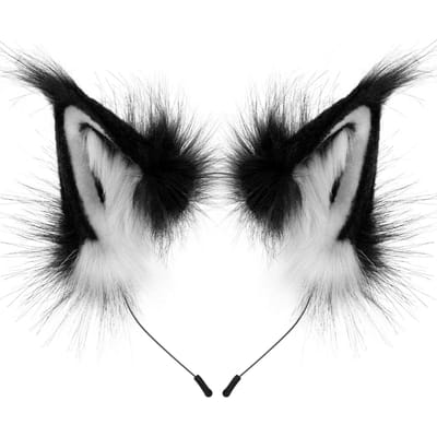 Schattige Hoofdband Cosplay Kattenoor Haarband Pluizige Handgemaakte Hoofddeksels Verkleedkostuums Feest Cosplay Accessoires gray