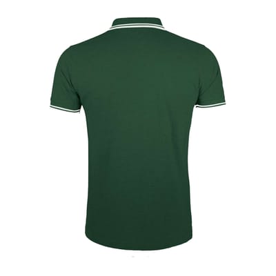 SOLS Heren Pasadena Poloshirt (Bos Groen/Wit)