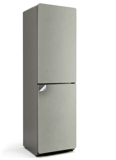 Wallfluent Koelkaststickers - Grijsgroen Koelkast Folie - 60 cm x 205 cm - Grijsgroen Koelkaststickers - Grote Koelkast Sticker - Koelkast Makeover - Decoratieve Koelkaststicker - Koelkast Opknappen Sticker