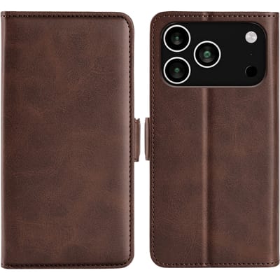 Comfycase Apple iPhone 17 Pro Max Bookcase Hoesje Bruin