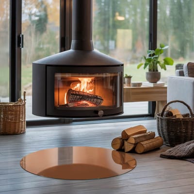 Coloray Vloerplaat Houtkachel - Onderplaat Kachel - 70 cm x 70 cm - Houtkachel Vloerplaat - Bruin Vloerplaat Kachel - Vloerplaat Voor Kachel - Vloerplaat voor Houtkachel - Vloerplaat Open Haard - Plaat Kachel