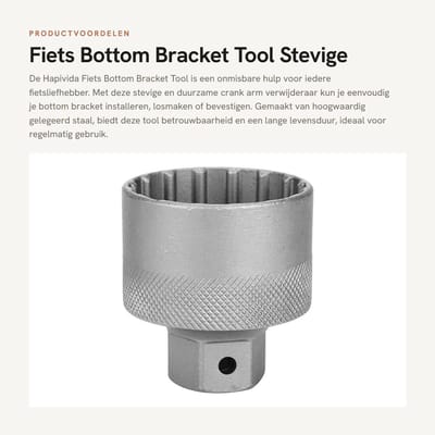 Dailygoods- Bottom Bracket Tool - Fietsgereedschap Koffer - Gereedschapskoffer Fiets - Fietsgereedschap Set - Fietsgereedschapsset - Hoogwaardig Materiaal - Geschikt voor 16-cup Crankshaft