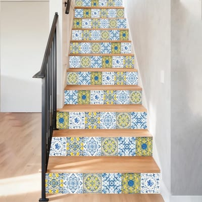 Dailygoods- Trapstickers Waterdicht - 15 Stuks - Mediterrane Citroen/Schattig Fruit - Decoratie voor Trappen - Afmeting 100 x 18 cm - Verfijnd Ontwerp - Muursticker